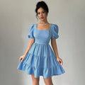 Blue fluffy dress